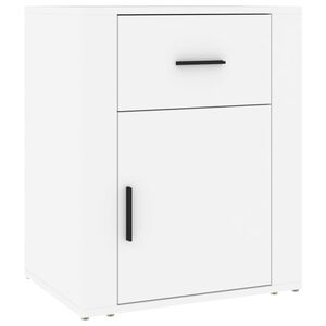 vidaXL Mesa de cabeceira 50x36x60 cm derivados de madeira branco