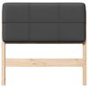 vidaXL Cabeceira estofada com cabeceira Marrom e Cinza Escuro 100 cm