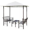 vidaXL P&eacute;rgula para jardim com mesa e bancos 2,5x1,5x2,4 m