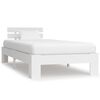 vidaXL Estrutura de cama 100x200 cm pinho maci&ccedil;o branco