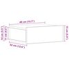 vidaXL Mesa cabeceira suspensa 2 pcs madeira velha 40x32x15 cm