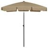 vidaXL Guarda-sol de praia 180x120 cm cinzento-acastanhado