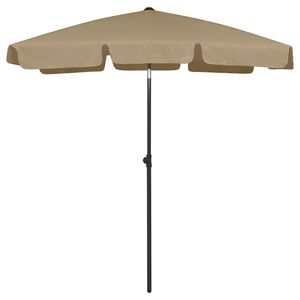 vidaXL Guarda-sol de praia 180x120 cm cinzento-acastanhado