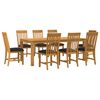 vidaXL Conjunto de sala de jantar 9 unid. Preto