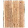 vidaXL Tampo de mesa 80x(50-60)x3,8 cm madeira de ac&aacute;cia maci&ccedil;a