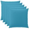 vidaXL Capa almofada 6 pcs HEERLEN Azul-Claro 60 x 60 cm Poli&eacute;ster