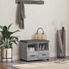 vidaXL Banco de Hall com almofada Cinza Sonoma 60 x 38 x 46 cm