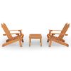 vidaXL 3 pcs conjunto lounge de jardim Adirondack ac&aacute;cia maci&ccedil;a