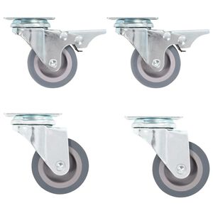 vidaXL Rodas girat&oacute;rias 4 pcs 50 mm