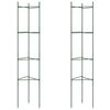 vidaXL Suporte para tomateiros 2 pcs 154 cm a&ccedil;o e PP