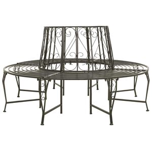 vidaXL Banco de jardim para &aacute;rvore 160 cm a&ccedil;o