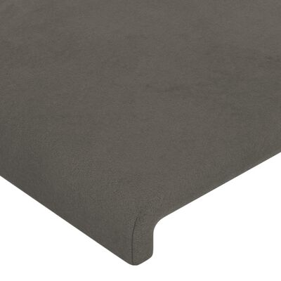 vidaXL Cabeceira de cama 4 pcs veludo 100x5x78/88 cm cinzento-escuro