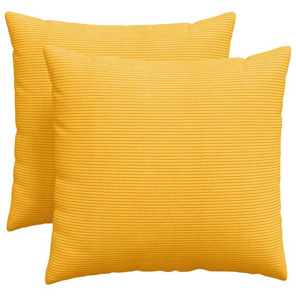 vidaXL Travesseiros de Sofá 2 pcs Amarelo Claro 50 x 50 cm