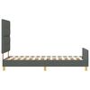vidaXL Estrutura da Cama Cinzento escuro 90 x 190 cm tecido