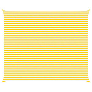 vidaXL Vela de sombra solar Amarelo e Branco 6 x 5 m
