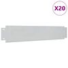 vidaXL Bordas de Jardim 20 unid. 100 x 20 cm A&ccedil;o Galvanizado Prateado