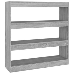 vidaXL Estante/divis&oacute;ria 100x30x103 cm cor sonoma cinza