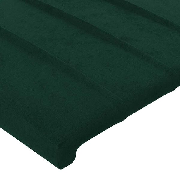 vidaXL Cabeceira Verde Escuro 144x5x118/128 cm Veludo