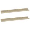 vidaXL Prateleiras de parede 2 pe&ccedil;as Carvalho Sonoma 60x9x3 cm