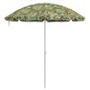 vidaXL Parasol de Praia Verde 263 x 263 x 272 cm Poli&eacute;ster e Metal