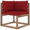 vidaxL 3 pcs conjunto lounge de paletes c/ almofad&otilde;es pinho impregnado