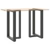 vidaXL P&eacute;s para mesa de bar em forma de T, 2 pe&ccedil;as, antracite, 60x35x(90-91) cm, a&ccedil;o