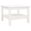 vidaXL Mesa de centro 55x55x40 cm pinho maci&ccedil;o branco