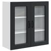 vidaXL Painel de lava-lou&ccedil;a Kalmar Preto 80 x 31 x 80 cm