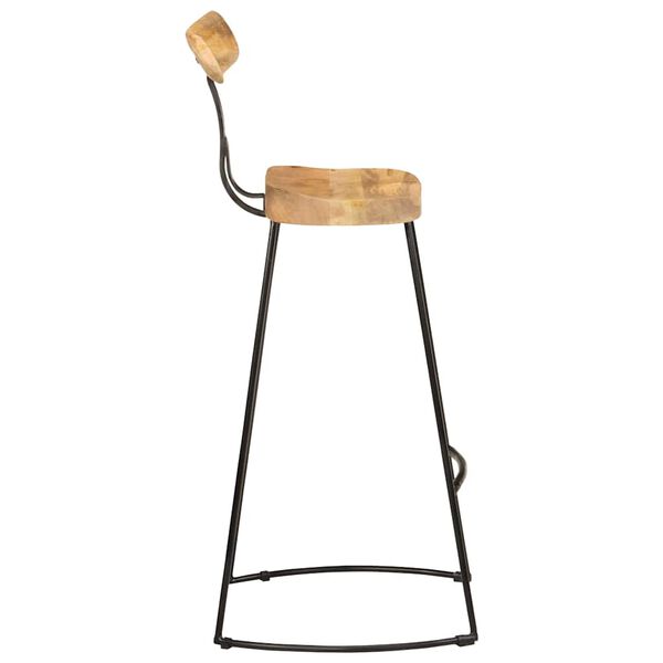 vidaXL Bancos de bar 2 pcs 49x43x103 cm madeira de mangueira maci&ccedil;a