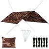 vidaXL Lona de exterior 3x2 m camuflagem