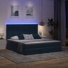 vidaXL Cama com arruma&ccedil;&atilde;o e LED Azul Escuro 180 x 200 cm Veludo