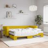 vidaXL Sof&aacute;-cama com gavet&atilde;o e colch&otilde;es 80x200 cm veludo amarelo