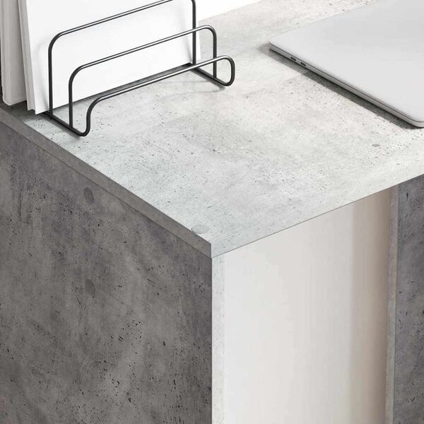 vidaXL Mesa Cinzento 78,5 x 37 x 154,5 cm Madeira processada