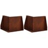 vidaXL Muro de Conten&ccedil;&atilde;o 2 unid. 50 x 50 x 30 cm A&ccedil;o Corten