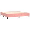 vidaXL Cama com molas/colch&atilde;o 180x200 cm veludo rosa