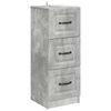 vidaXL Gabinete de Gavetas Cinzento Cimento 33 x 34,5 x 87 cm