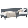 vidaXL Estrutura de Cama de Canto com Colch&atilde;o 2 unid. Cinzento-Escuro