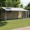 vidaXL Jaula para cão com telhado/porta 4x2x2 m aço galvanizado cinza
