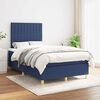 vidaXL Cama boxspring com colch&atilde;o 120x190 cm tecido azul