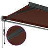 vidaXL Toldo retrátil automático 350x250 cm castanho