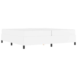 vidaXL Estrutura da Cama com colch&atilde;o Branco 200 x 200 cm tecido