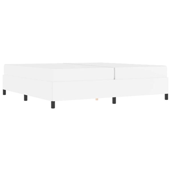 vidaXL Estrutura da Cama com colch&atilde;o Branco 200 x 200 cm tecido