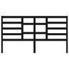 vidaXL Cabeceira de cama 206x4x104 cm pinho maciço preto