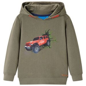vidaXL Sweatshirt com capuz para crian&ccedil;a cor caqui 104