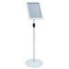vidaXL Suporte de P&ocirc;ster Pedestal Prateado 33 x 33 x 126 cm PVC e A&ccedil;o