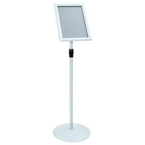 vidaXL Suporte de P&ocirc;ster Pedestal Prateado 33 x 33 x 126 cm PVC e A&ccedil;o