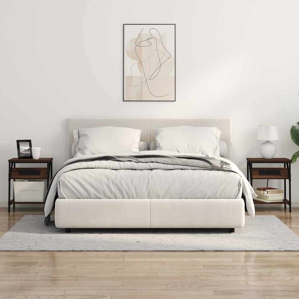 vidaXL Arm&aacute;rio de Cabeceira Carvalho Marrom 38 x 30 x 48 cm