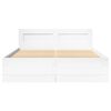 vidaXL Estrutura de cama c/ cabeceira sem colch&atilde;o 140x190 cm branco