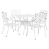 vidaXL Conjunto de Mesa de Jardim 5 pcs Branco Alum&iacute;nio Fundido