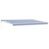 vidaXL Toldo Retr&aacute;til El&eacute;trico Azul e Branco 4 &times; 3,5 m